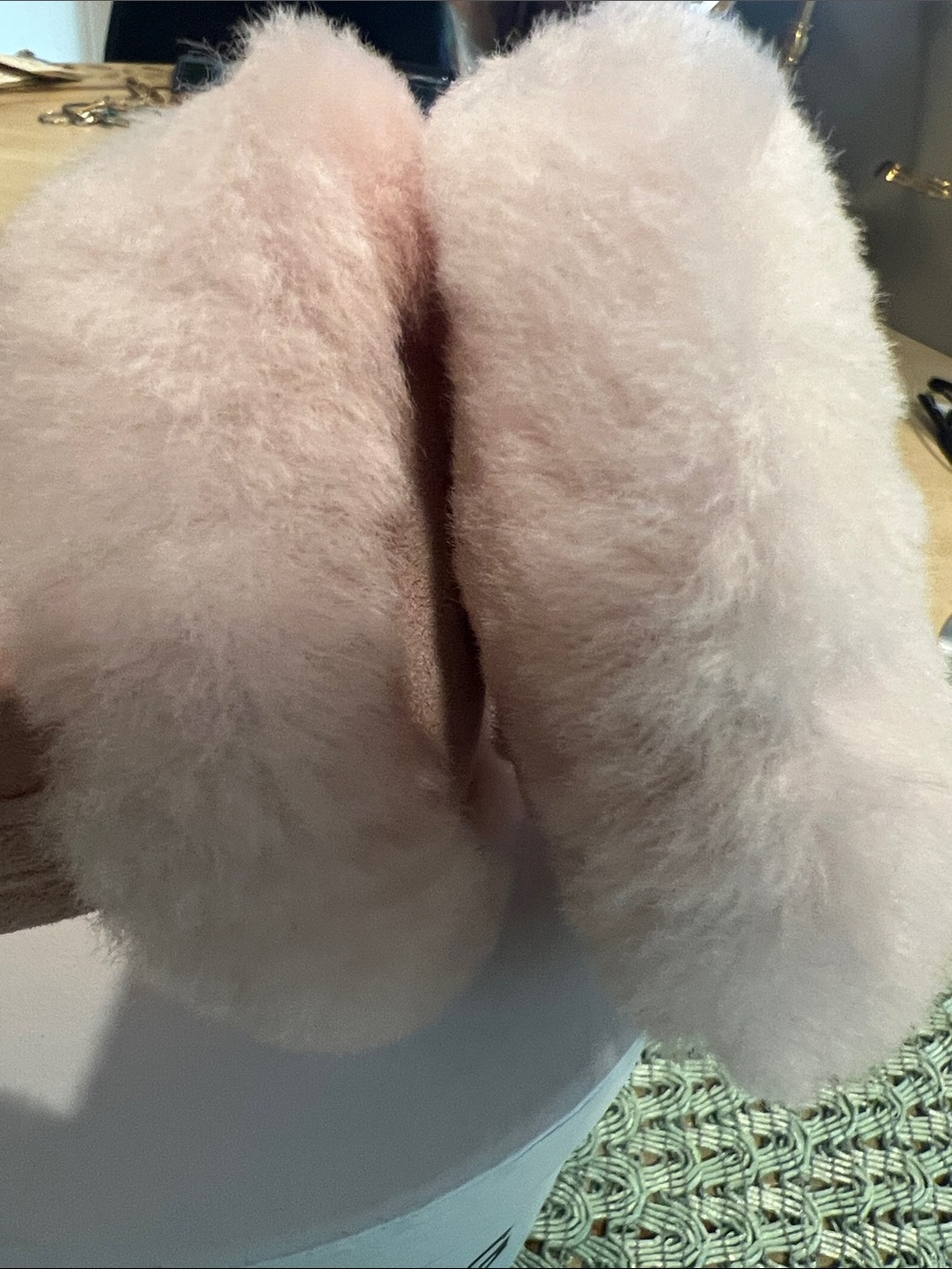 Worn 1x UGG boxed Pink plush shearling Earmuffs. - Picture 7 of 8